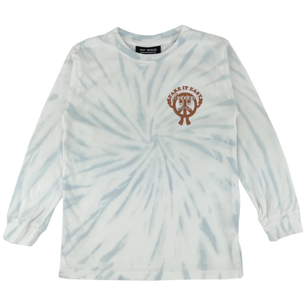 Tiny Whales Take It Easy Long Sleeve Tie Dye T Shirt Size 7